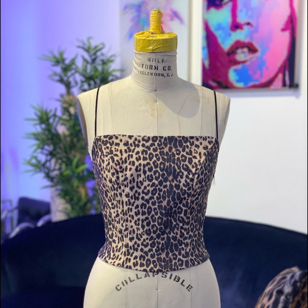 Leopard Print Bustier